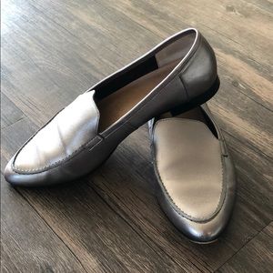 Pewter Metallic Slip-on Loafer